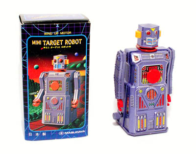 A wind-up, collector's edition replica of a classic 1960s toy robot